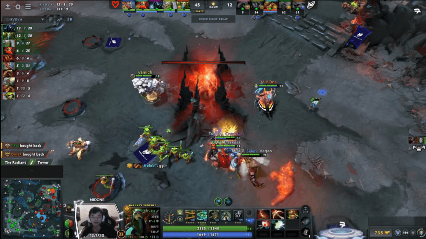 MOUZ vs Nigma第一局32分钟终结比赛画面