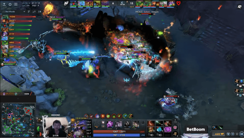 MOUZ vs Nigma第二局19分钟肉山团战画面