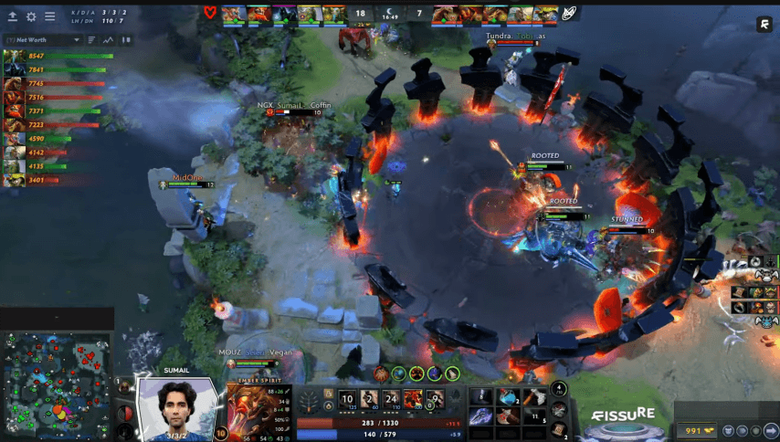 MOUZ vs Nigma第一局20分钟推进画面