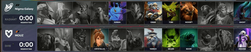 裂变宇宙S7 MOUZ vs Nigma第二局比赛画面