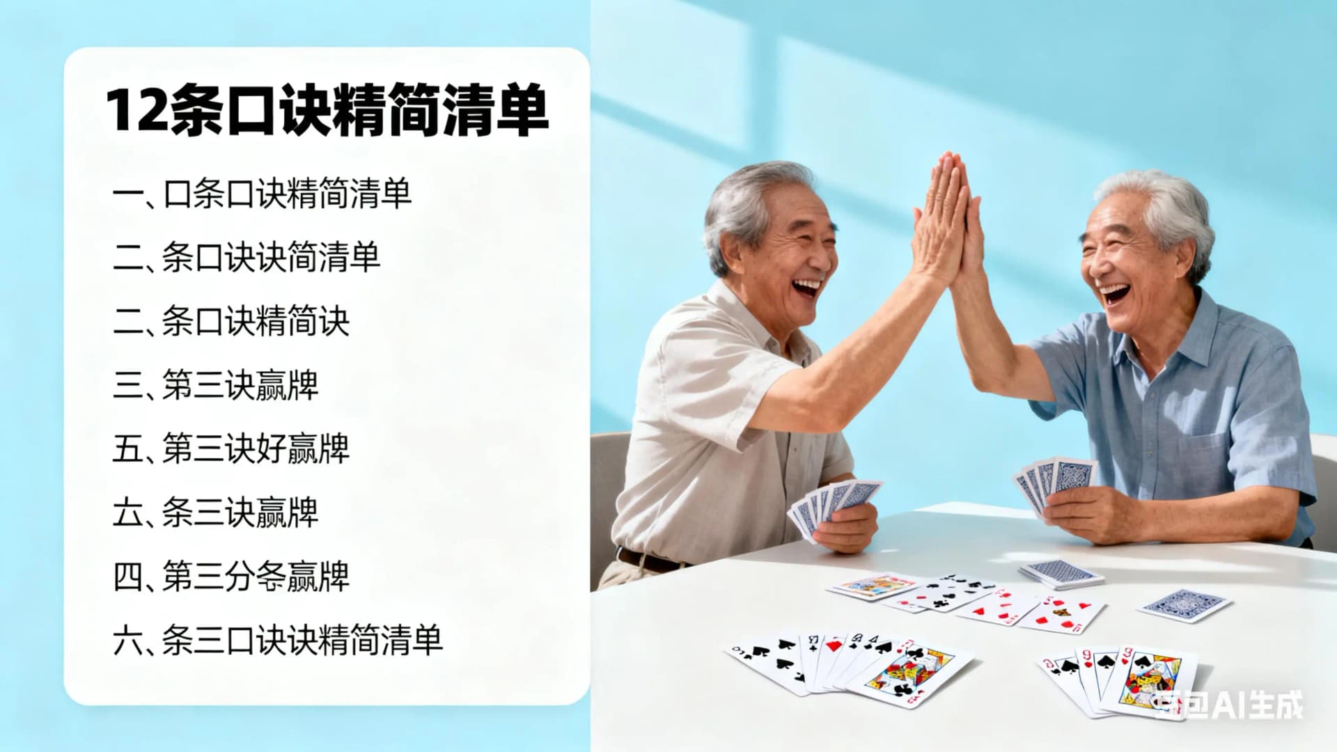 记牌表格示意图,标注已出和未出关键牌,用不同颜色区分