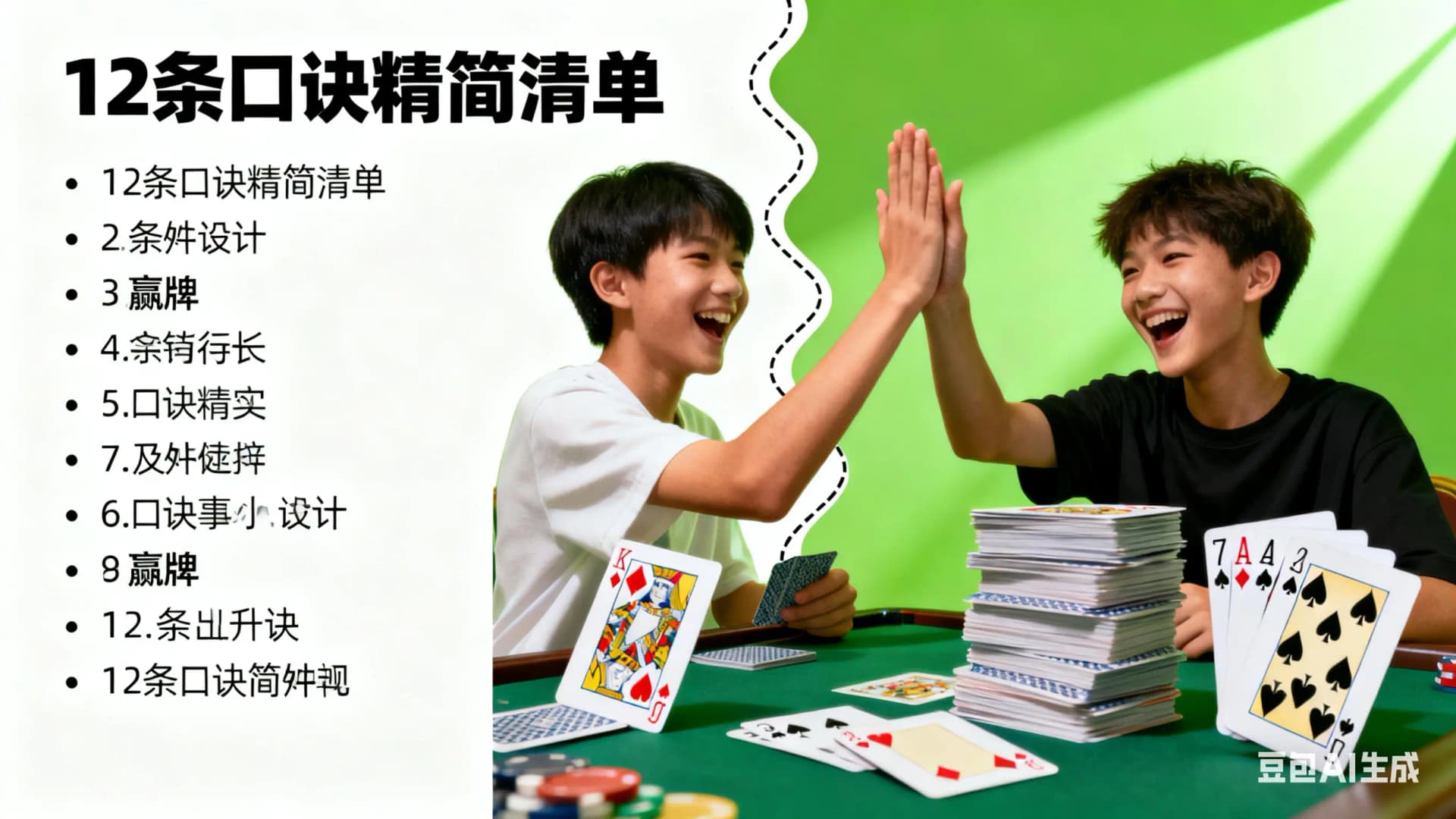 掼蛋特殊情况处理示意图,展示接牌与反打策略