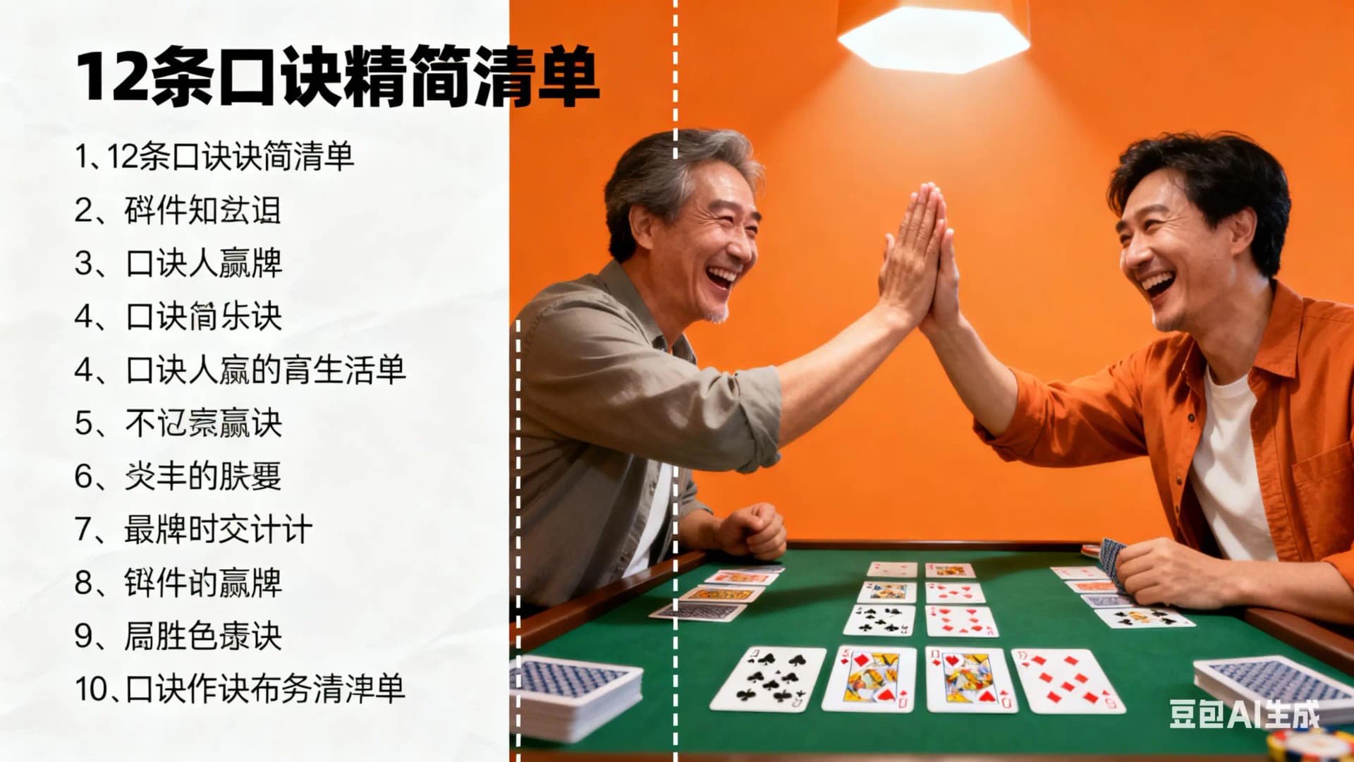 桌上摆放小炸弹牌型,标注'诱炸时机'的示意图