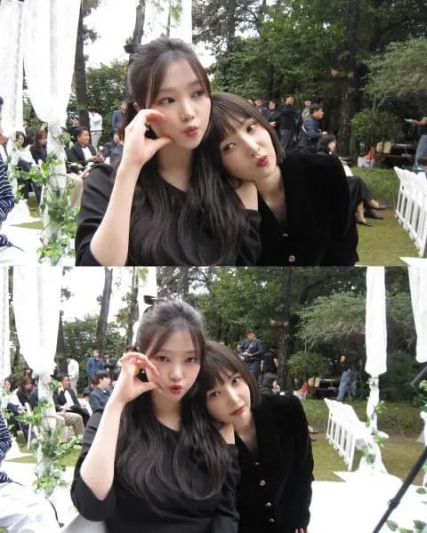 三姐妹婚礼现场并肩而坐笑容甜美高颜值DNA IG照片