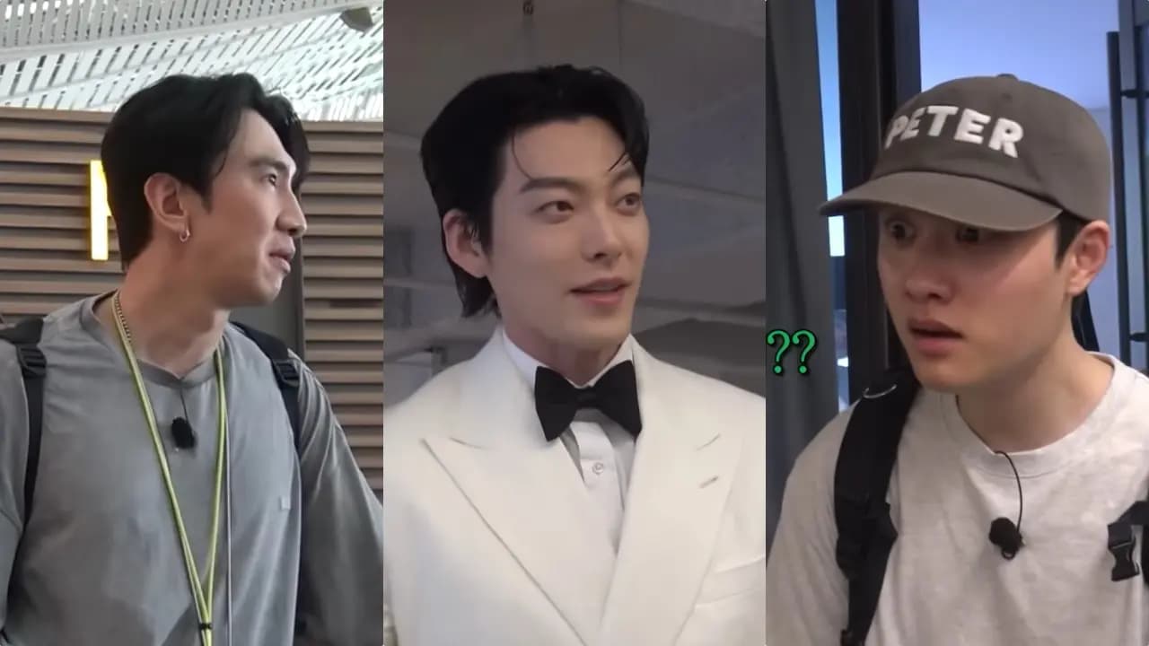 爲了遵守對觀眾的禮儀!《豆豆笑笑》金宇彬凌晨3點起床準備+穿西裝出現在機場,李光洙&都敬秀超傻眼!