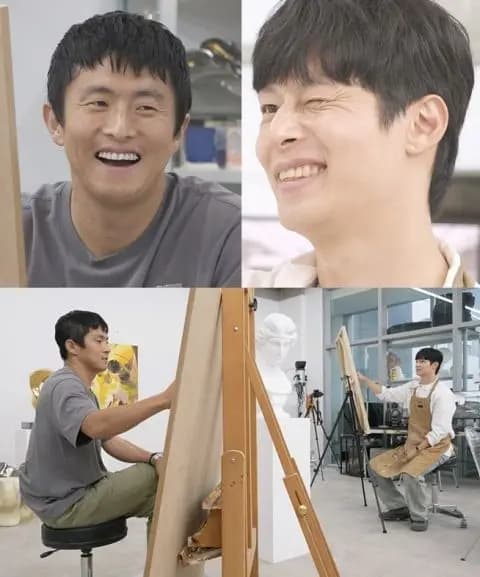 旗安84帶石膏像到金忠宰工作室