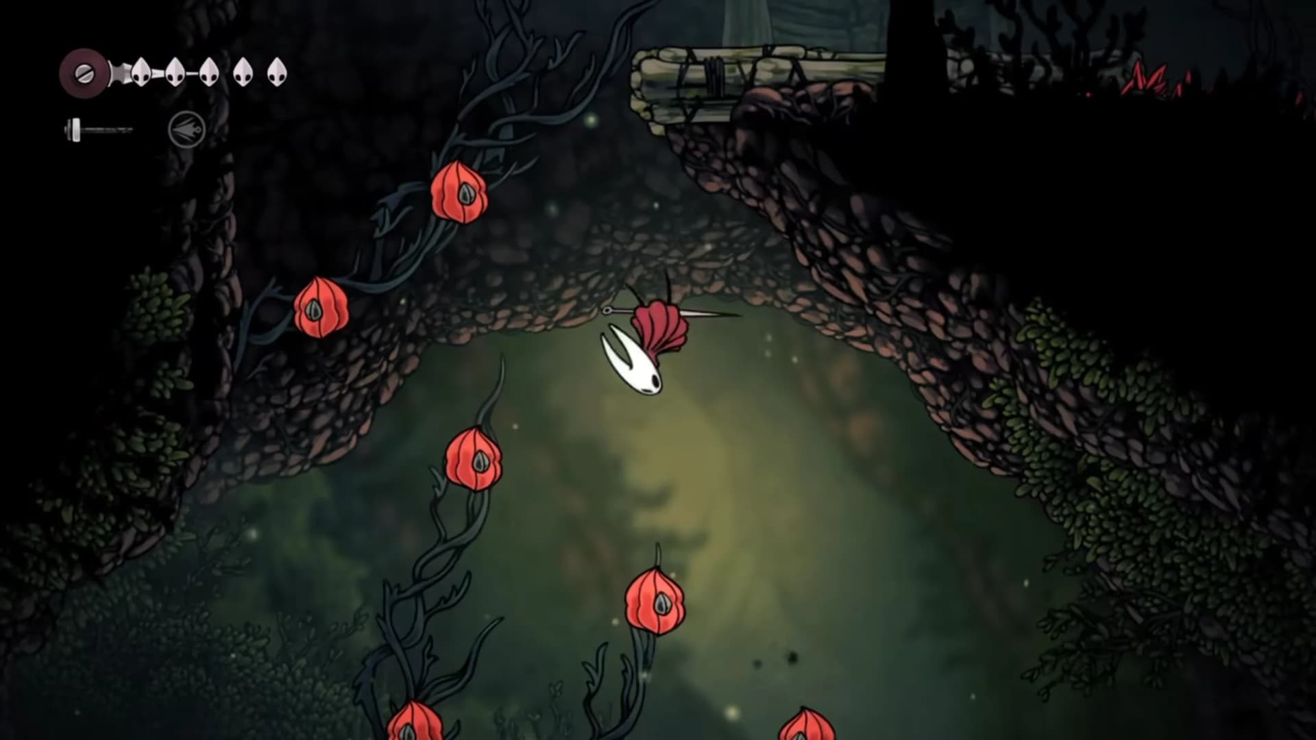 《空洞骑士:丝之歌》中的红果果场景,玩家称其为'回家的温暖'