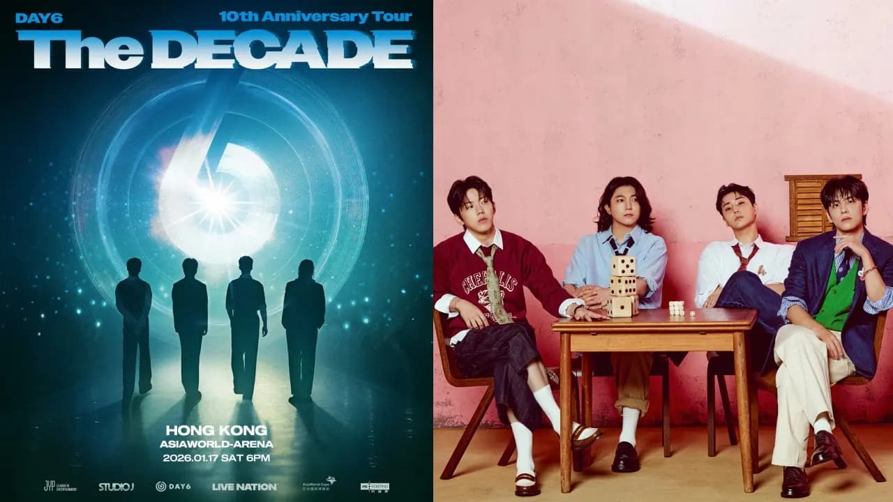韓國人氣樂團DAY6宣布下年一月到香港舉行十週年演出