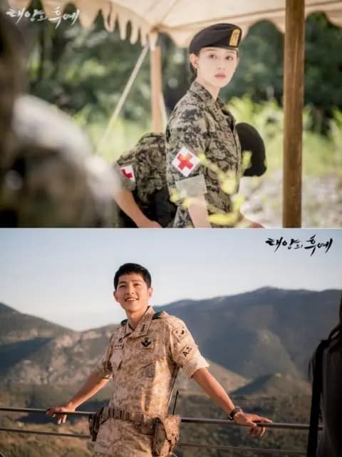 《太阳的后裔》宋仲基金智媛剧照