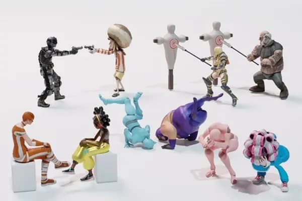 腾讯游戏实时运动重定向算法游戏场景应用演示