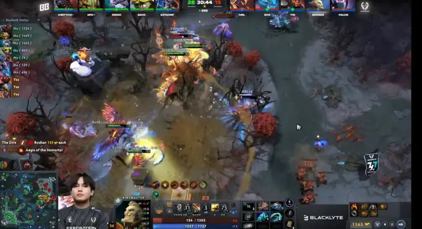 DOTA2 30分钟二代盾决战,BB碾压XctN团灭打出GG收官画面