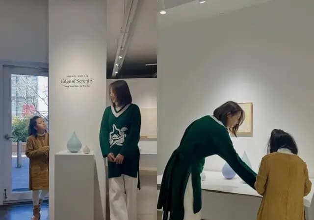 赵允熙社交媒体晒出的汉南洞艺术展照片