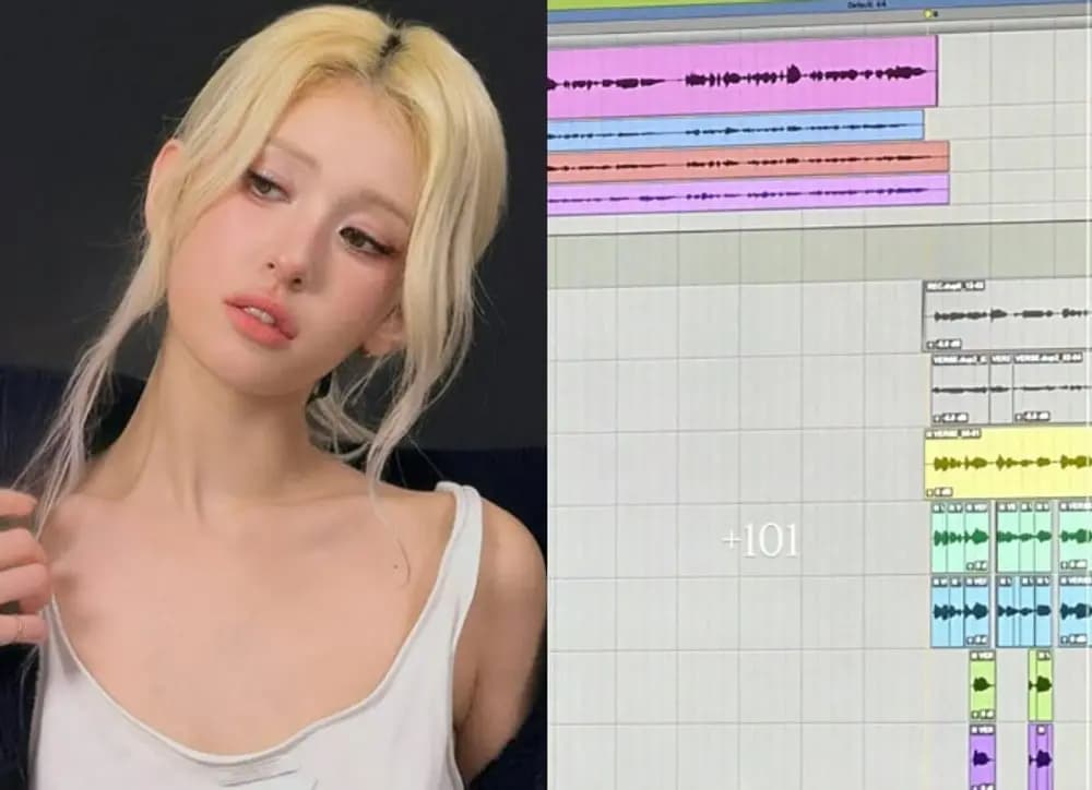 全昭弥在录音室工作的照片,疑似为I.O.I十周年做准备