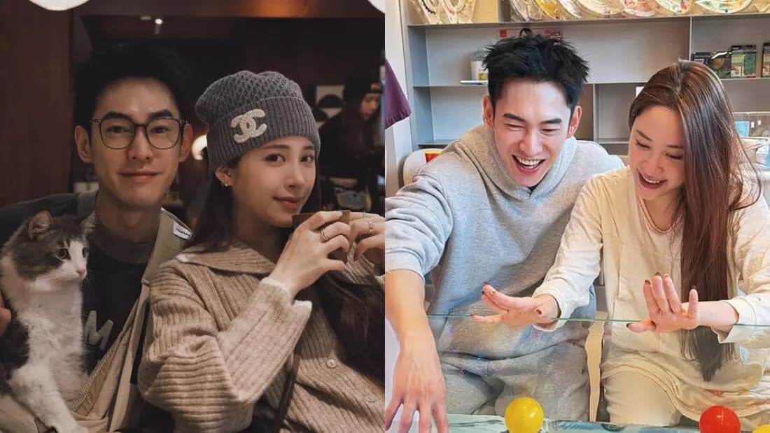 張書豪與歐陽妮妮結婚後的甜蜜合影