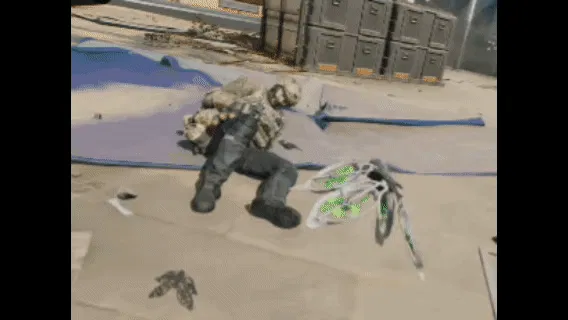 无人机群体复活队友机制演示