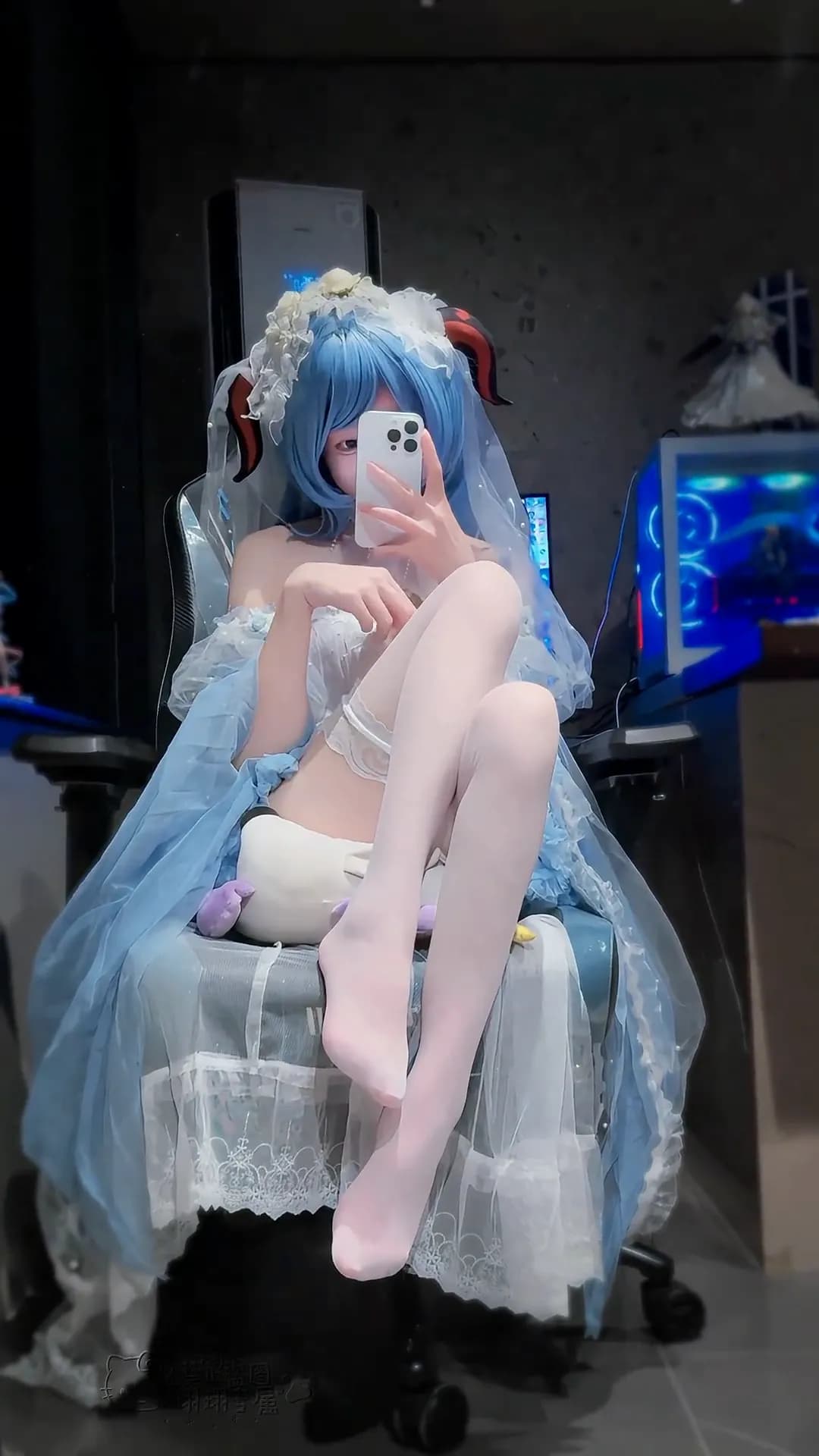 原神甘雨cos 花嫁造型氛围感拉满